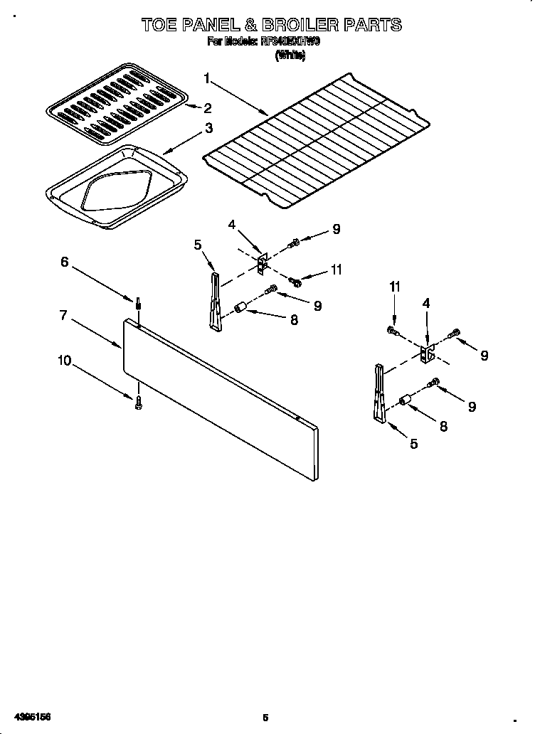Toe panel and broiler