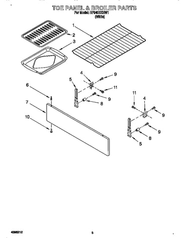 Toe panel and broiler