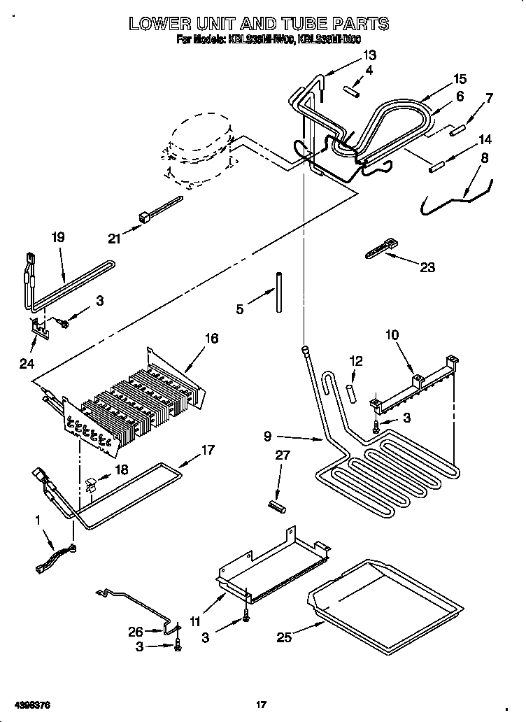 Lower unit and tube
