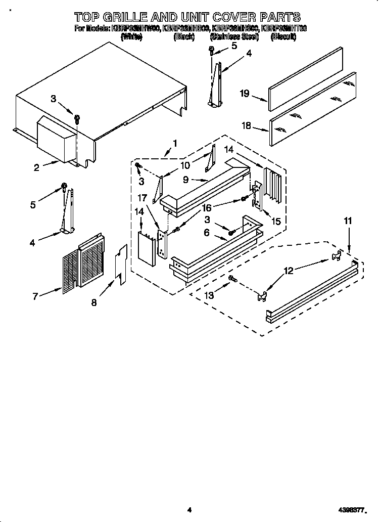 Top grille and unit cover