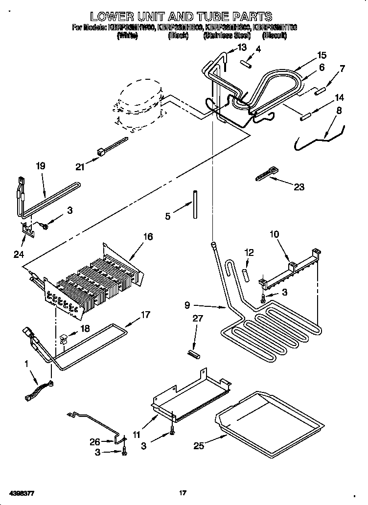 Lower unit and tube