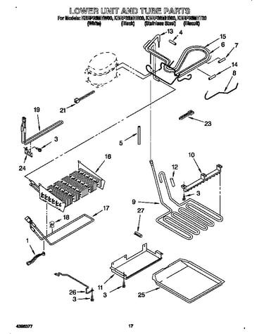 Lower unit and tube