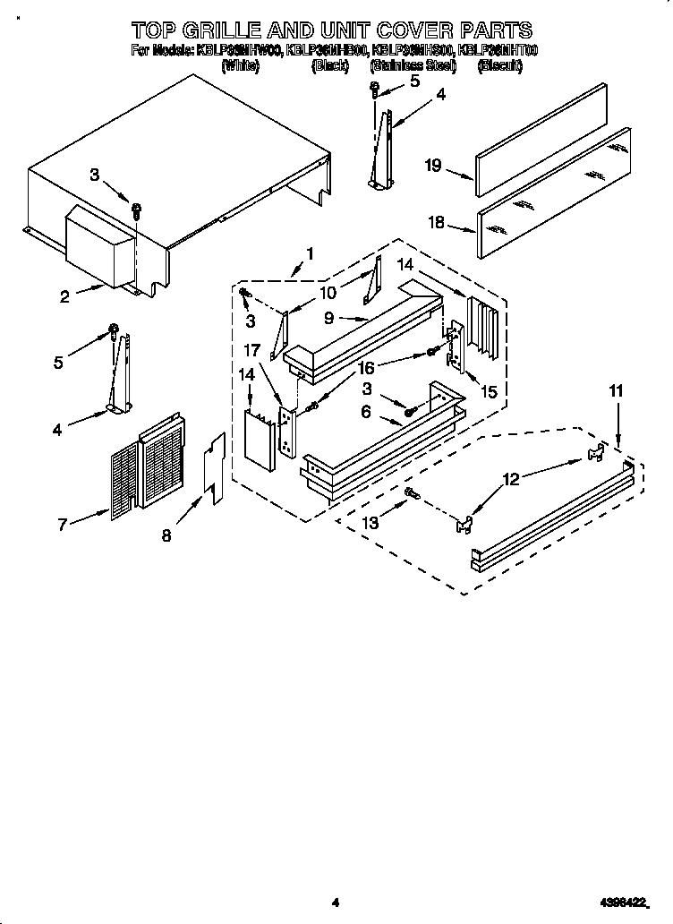 Top grille and unit cover