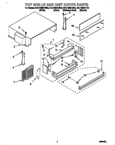 Top grille and unit cover