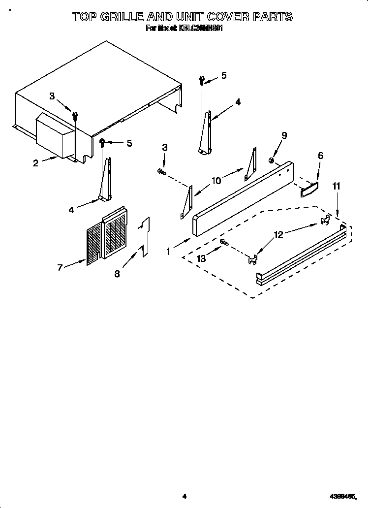 Top grille and unit cover