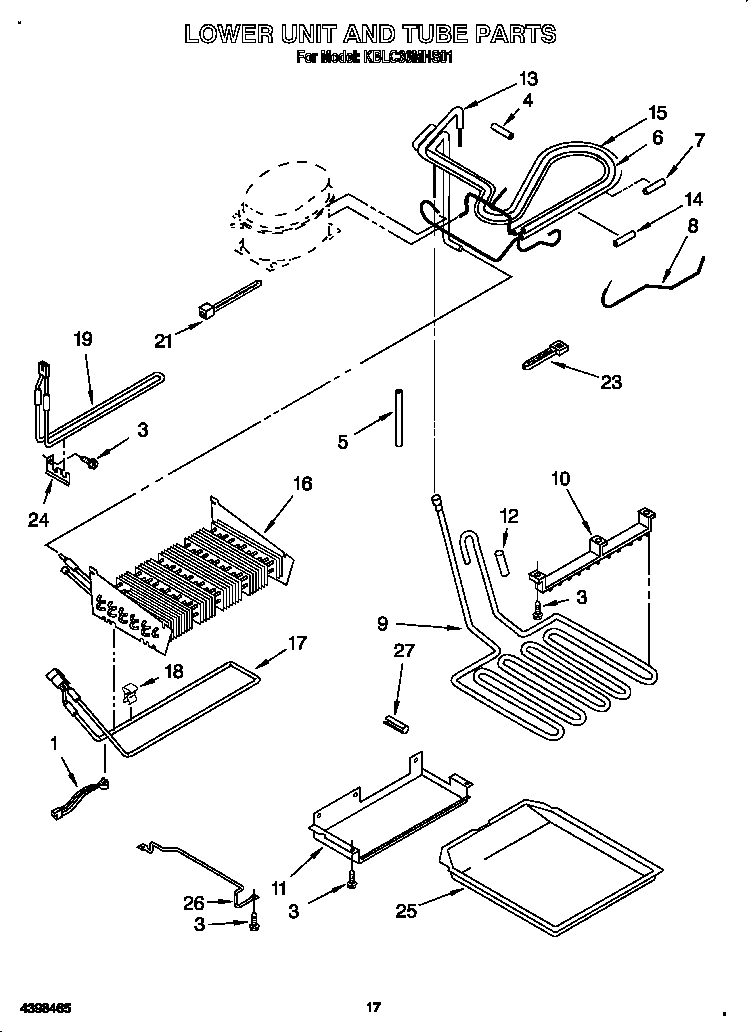 Lower unit and tube