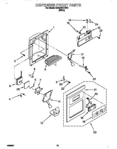 Dispenser front