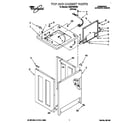 Whirlpool CAE2792EW0 top and cabinet diagram