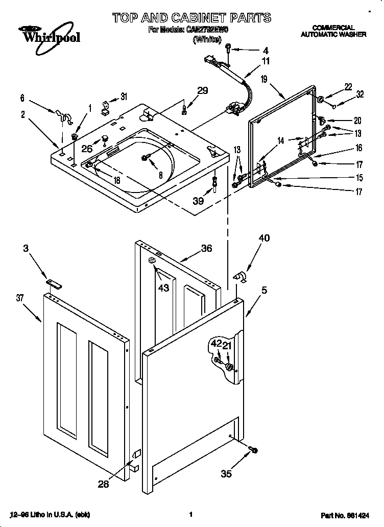 Top and cabinet