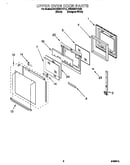 Upper oven door