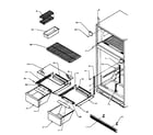 Amana TJ18R3W-P1181712WW refrigerator shelving and drawers diagram