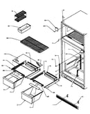 Refrigerator shelving and drawers