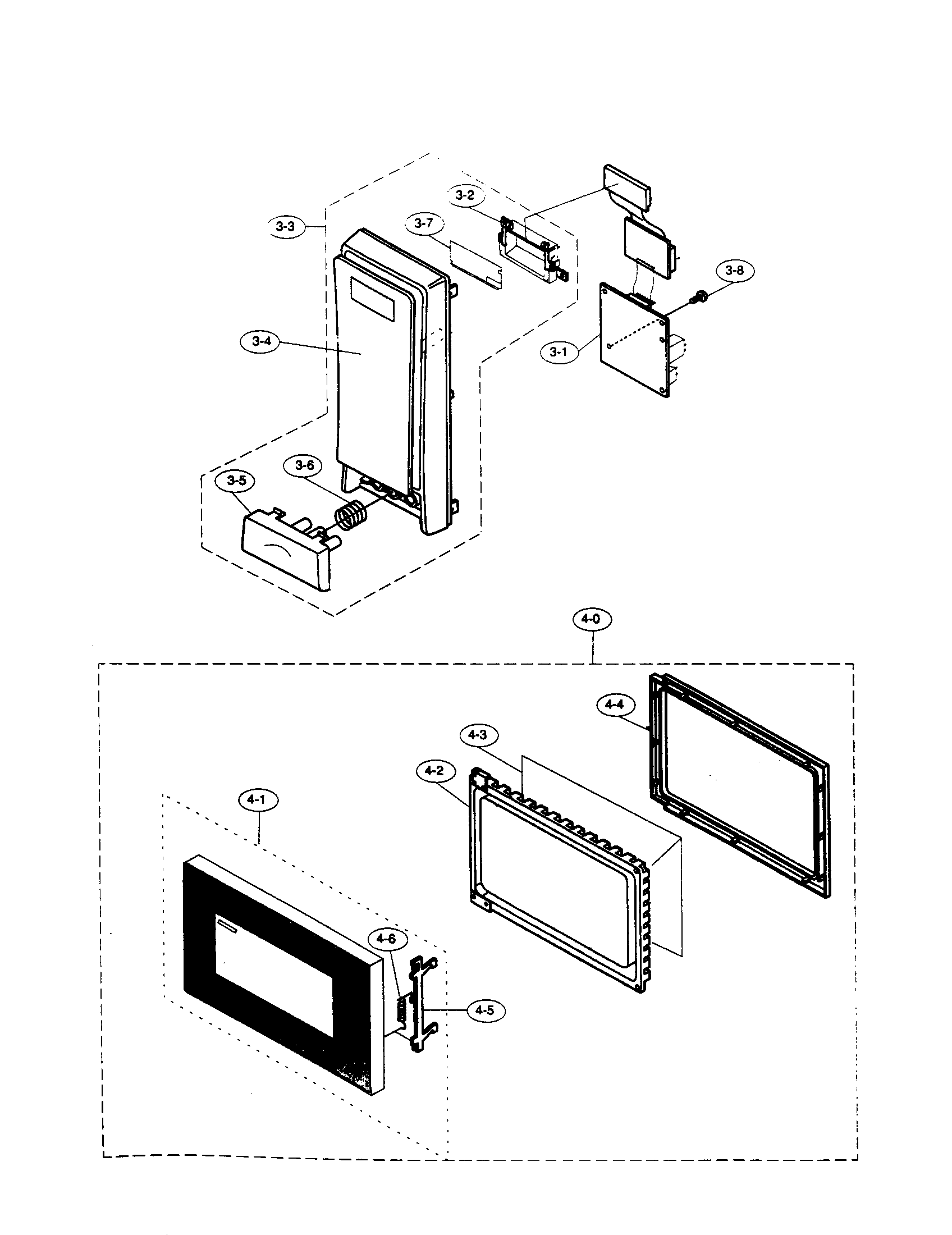 Control panel and door