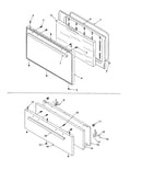 Oven door and broiler door