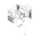 Amana AC05087M1D-P1225002R outer case and front diagram