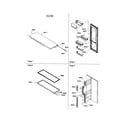 Amana SX26VE-P1315402WE refrigerator door/door trim/handles diagram