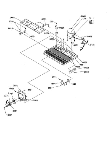 Machine compartment/muffler assy.