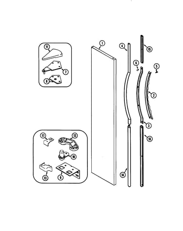 Freezer outer door