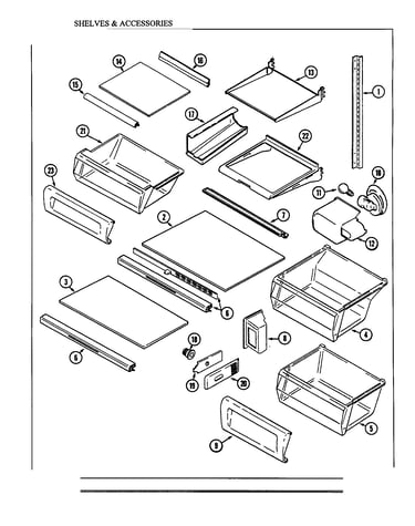 Shelves and accessories