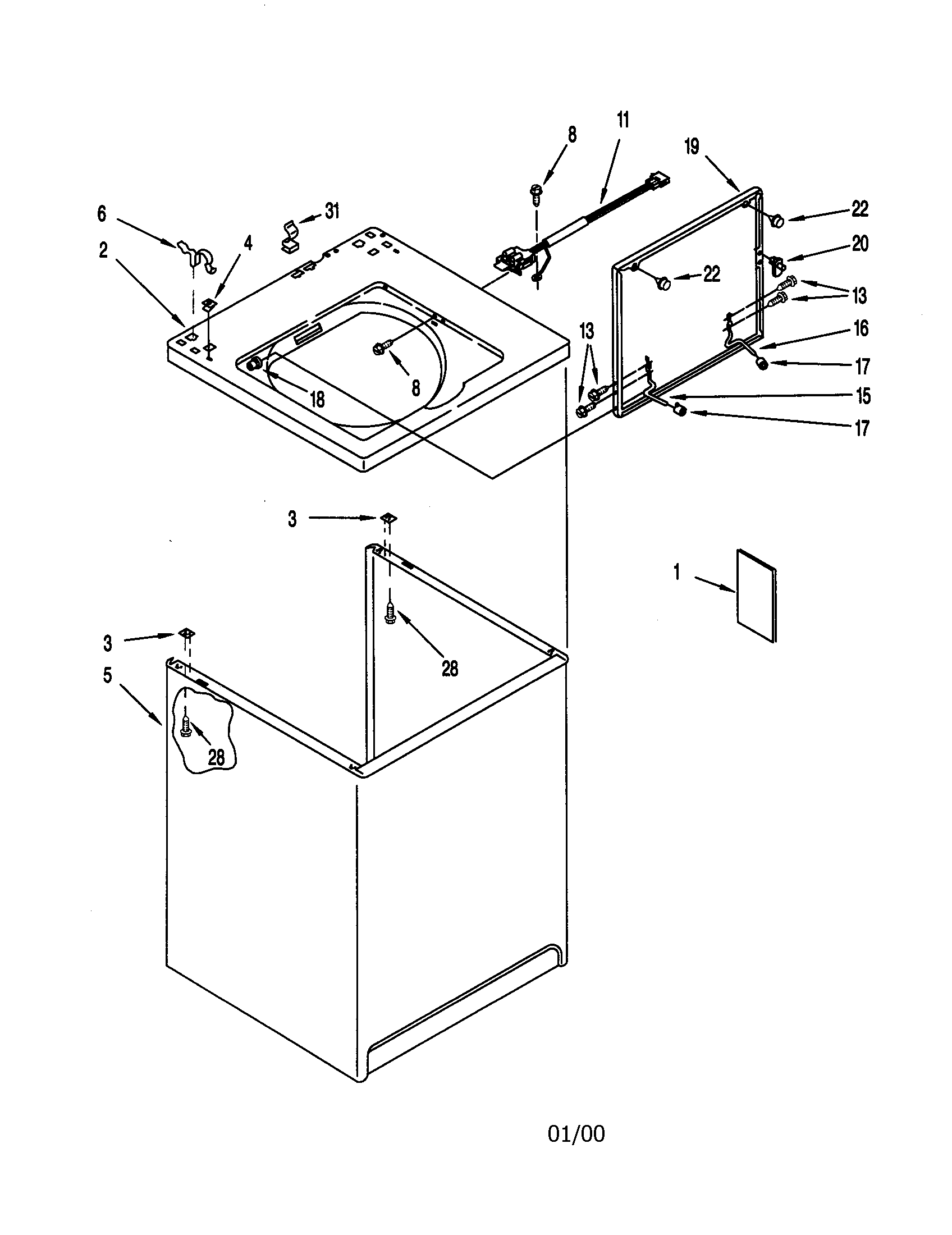 Top and cabinet