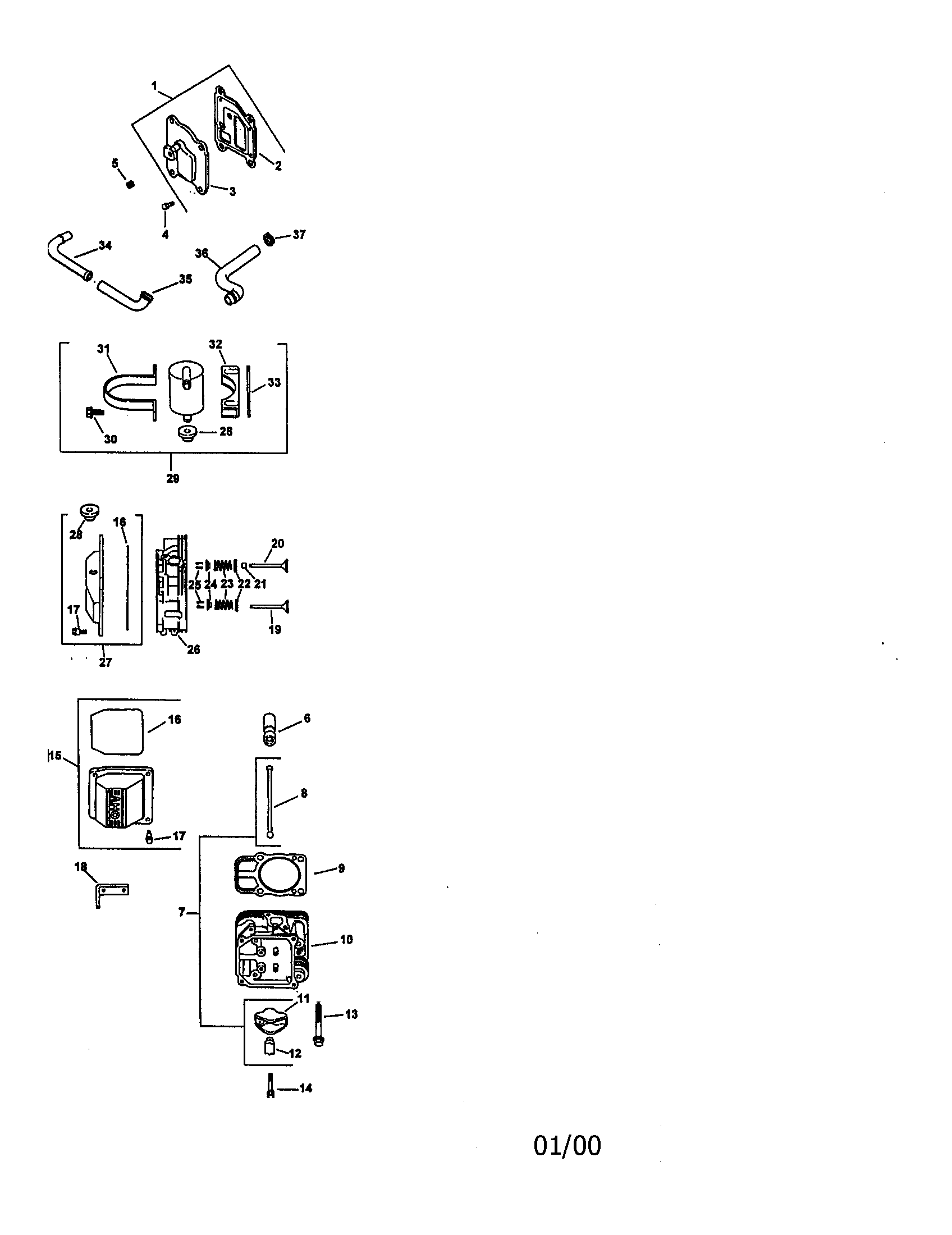 Cylinder head valve/breather