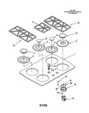 Cooktop,burner and grate