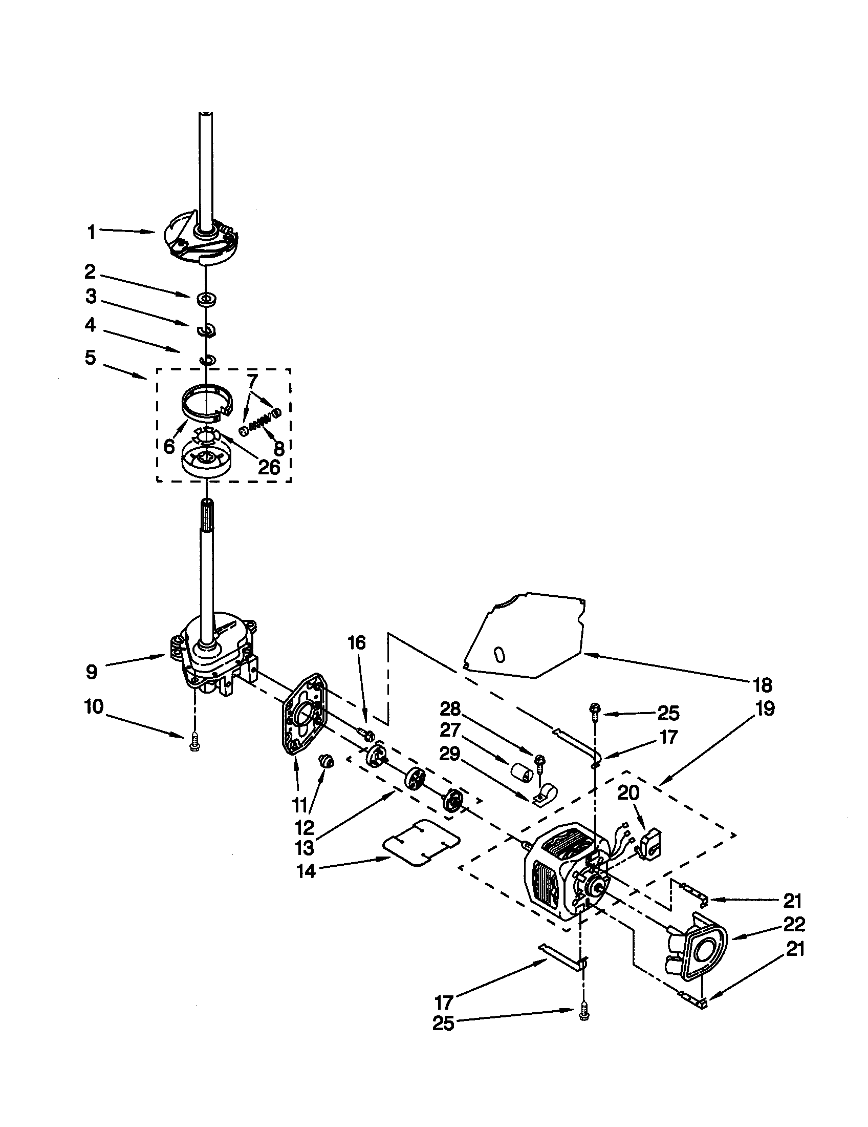Brake/clutch/gearcase/motor/pump