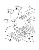 Burner box/gas valves/switches