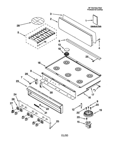 Cooktop/burner/grate