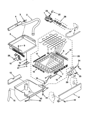 Evaporator/ice cutter grid