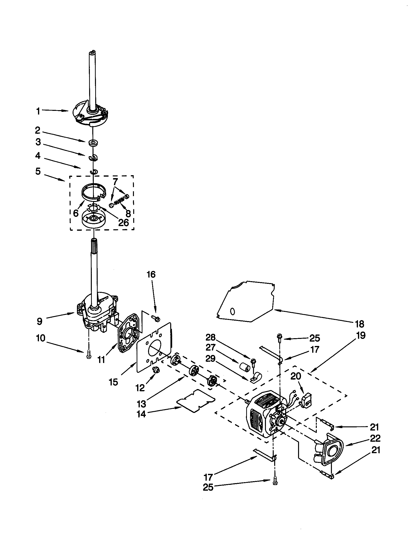 Brake/clutch/gearcase/motor/pump