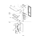 Kenmore 59650692000 refrigerator door trim/door handles diagram
