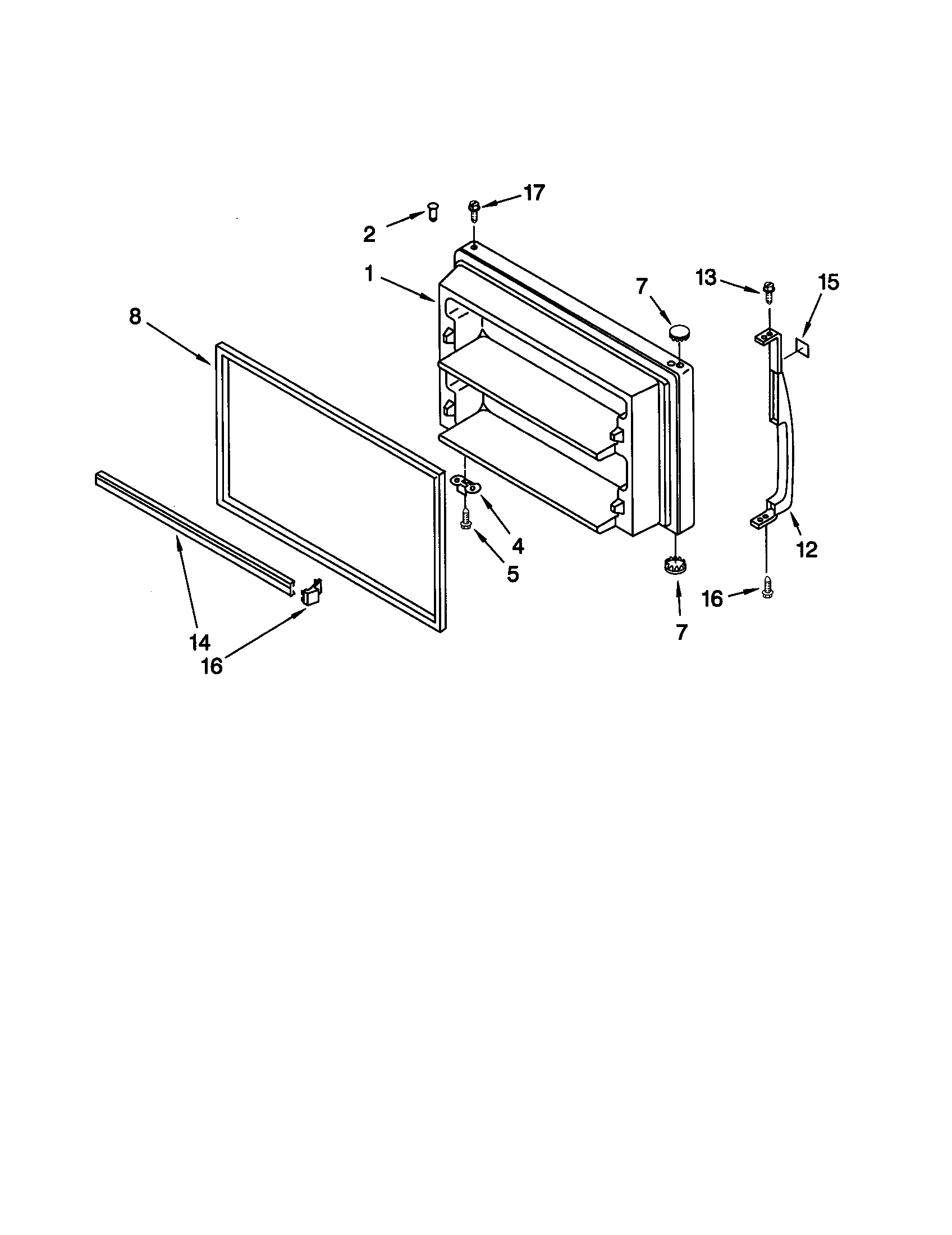 Freezer door