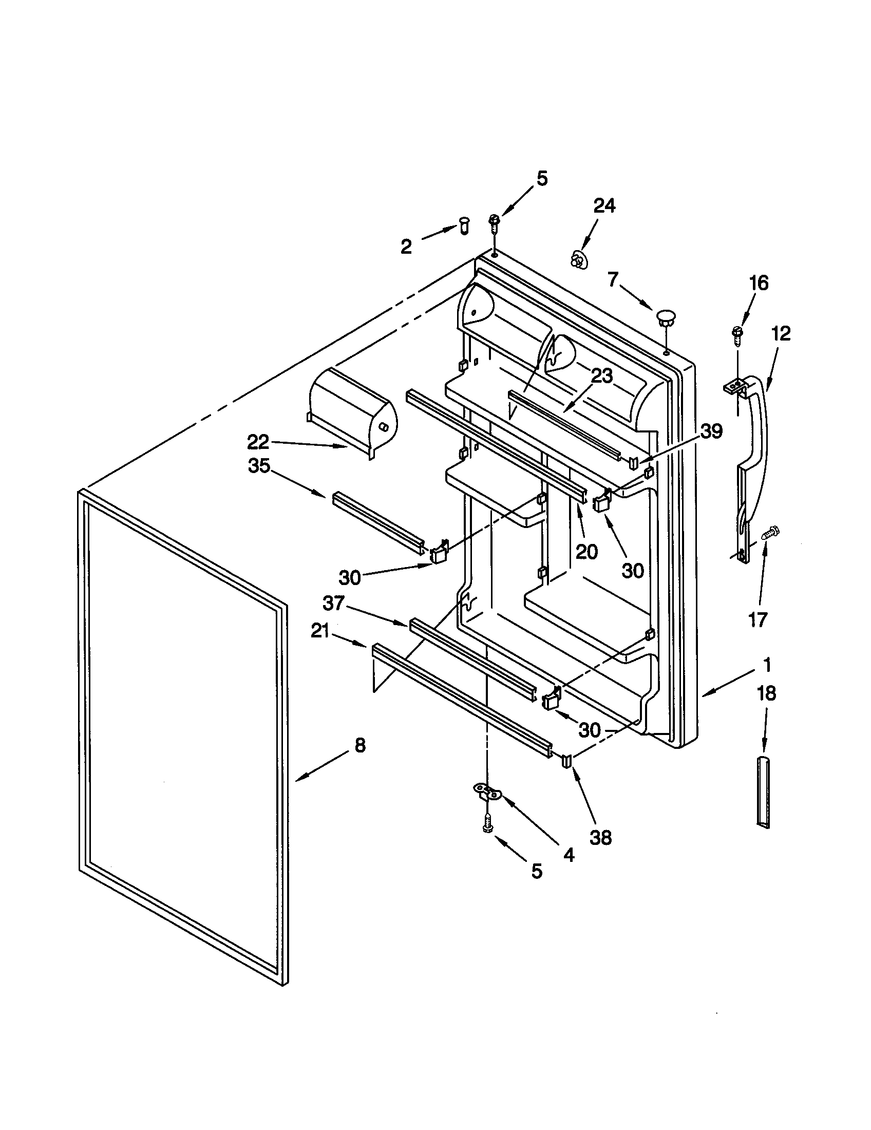 Refrigerator door