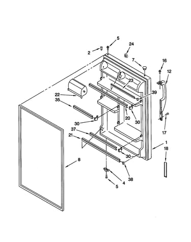 Refrigerator door