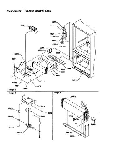 Evaporator/freezer control assy.