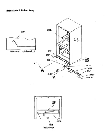 Insulation and roller assembly