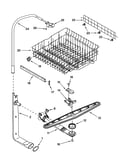 Upper dishrack and water feed
