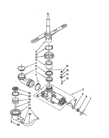 Pump and spray arm