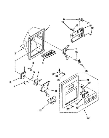 Dispenser front