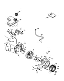 Fuel tank/fly wheel