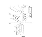 Kenmore 59650692001 refrigerator door trim/door handles diagram