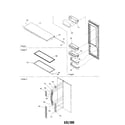 Kenmore 59650694001 refrigerator door trim/door handles diagram