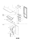 Refrigerator door trim/door handles