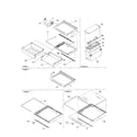 Kenmore 59650694001 deli, shelves/crisper assembly diagram