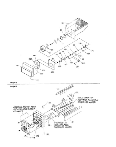 Ice bucket auger and icemaker