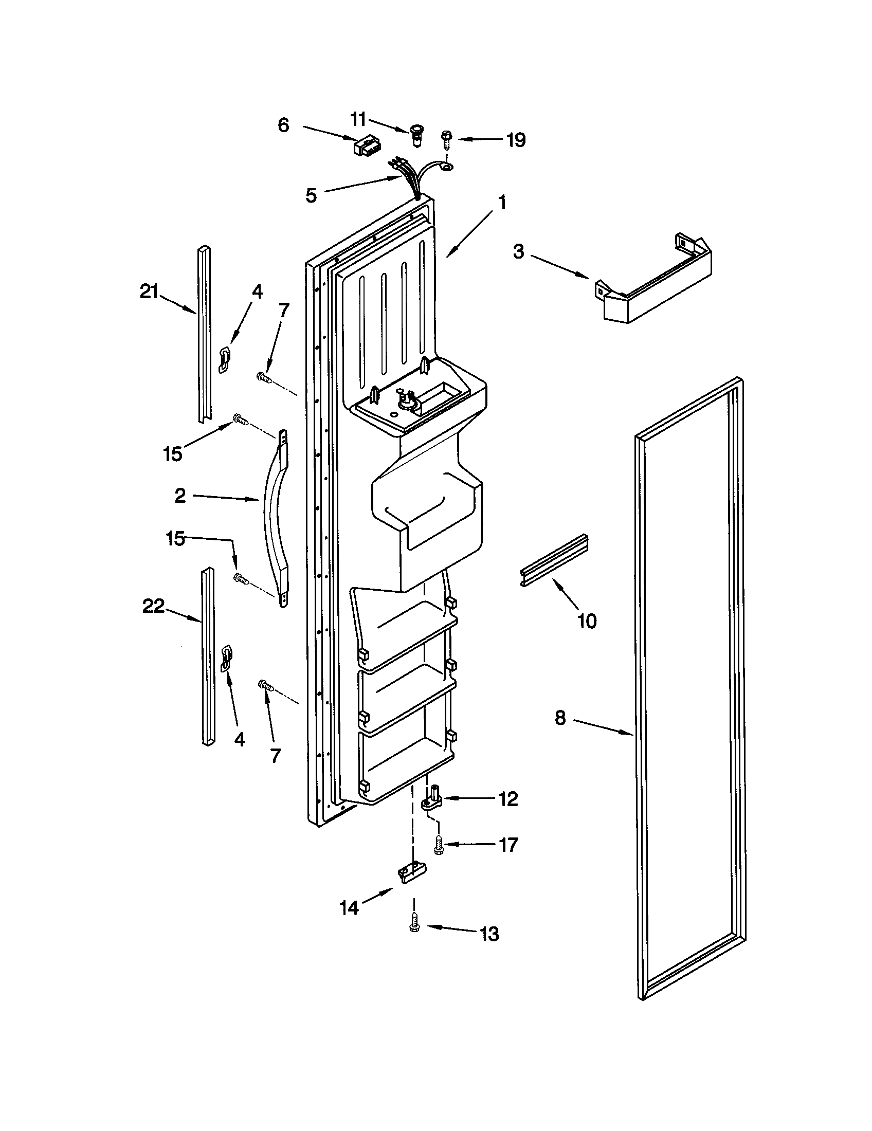 Freezer door