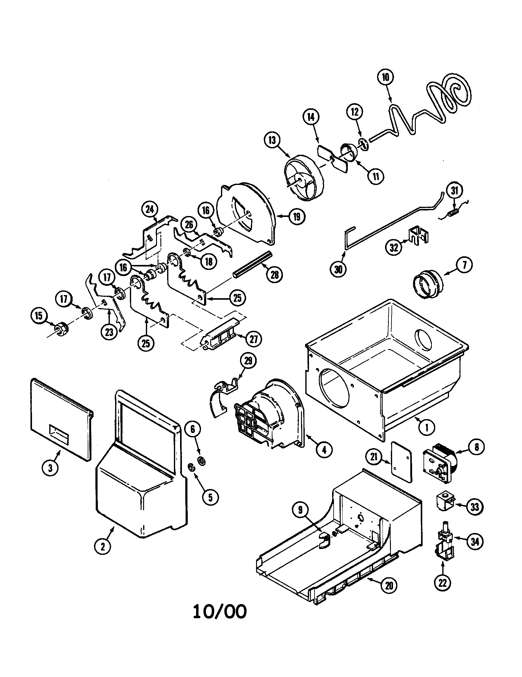 Crusher bin and enclosure (115v)