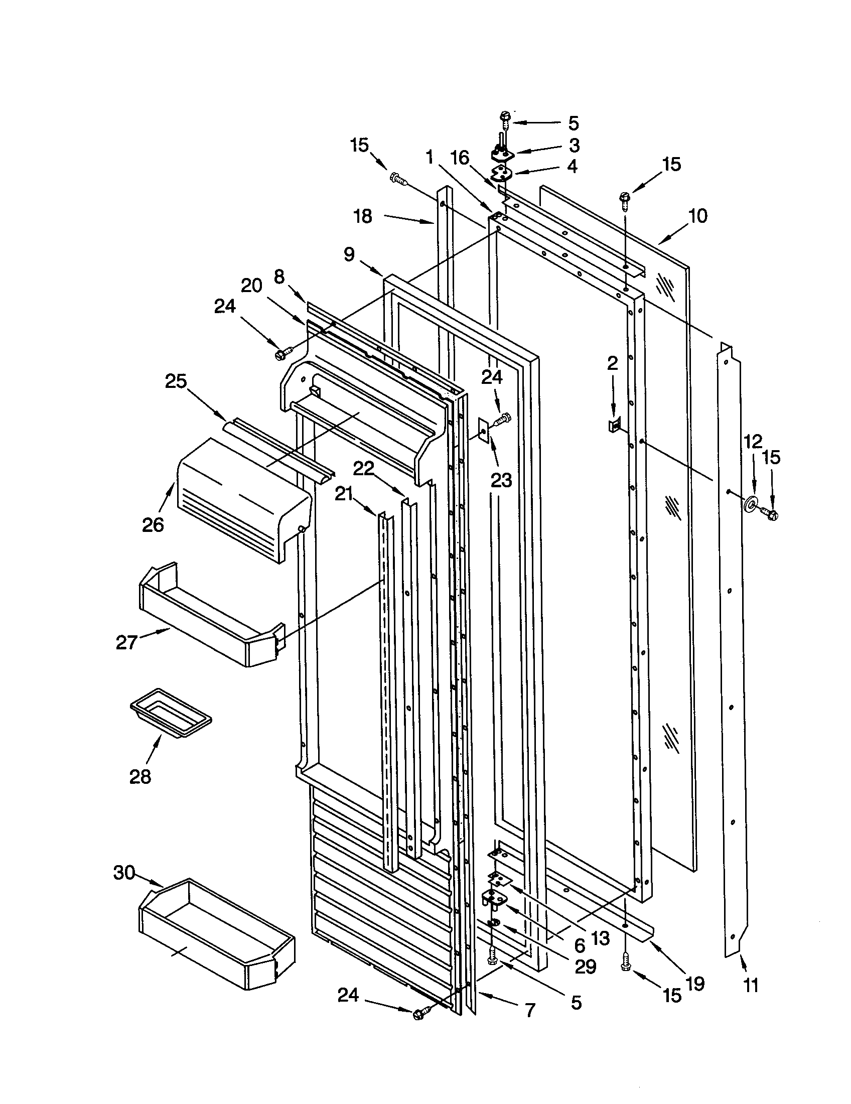 Refrigerator door
