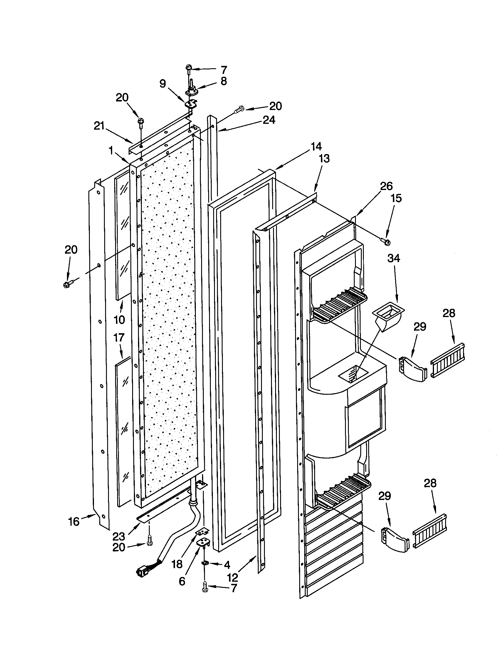 Freezer door